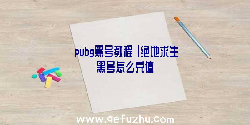 「pubg黑号教程」|绝地求生黑号怎么充值